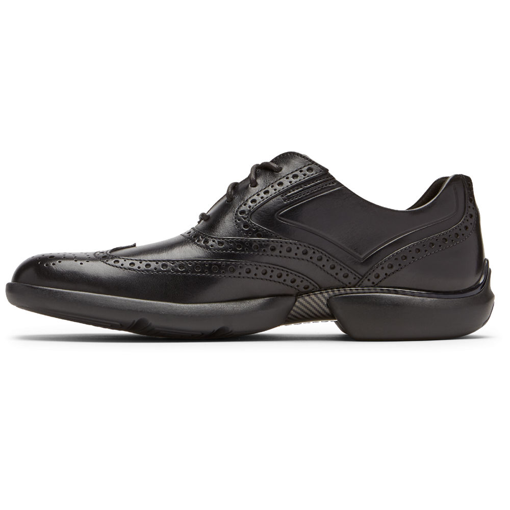 Sapatos Lace Ups Rockport Homem Pretas - Total Motion Advance Wingtip - 62508ALCD